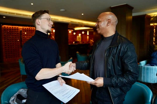 Mr Thapa with Mr Peter